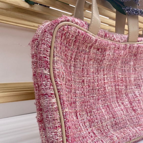 Pink Tweed Cosmetic Bag - Picture 2 of 5